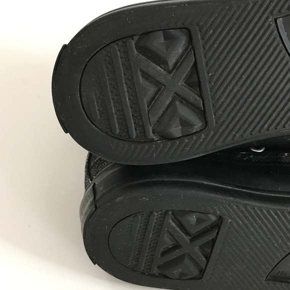 CONVERSE Metallic Iridescent Rainbow High Top Sneakers Black Women’s Size 7 - Picture 14 of 16